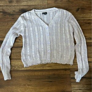 Art Class Girls Purple Cardigan Knit Sweater Size XL back to school EUC